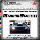 40" Grimmspeed Decal Banner Sticker Windshield Window Car JDM For Subaru WRX STI