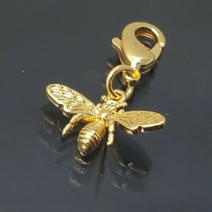 18K Gold Filled Stunning Italian Petite Insect 18ct GF Charms 10mm - Picture 1 of 11