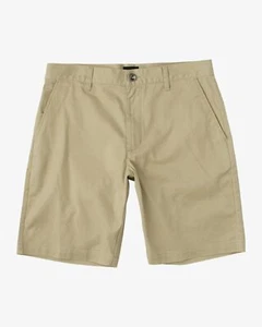 New NWT RVCA Boy's Weekday Stretch Shorts Walkshorts Pockets Khaki Size 26 - Picture 1 of 2