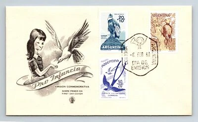 Argentina 1960 FDC - Pro Childhood - F13238 - Image 1 of 2