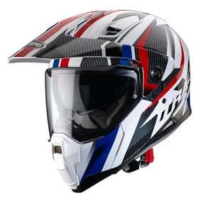 Casco de motocicleta Caberg X-Trace Savana blanco negro azul rojo - Imagen 1 de 8