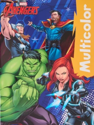 Malbuch Marvel Avengers Thor Hulk Disney Marveluniverse Superhelden ausmalen NEU