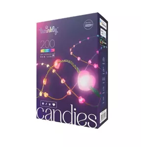 Twinkly - Candies Heart Shaped 200 RGB LED Smart Light String Green Wire USB-C - Picture 1 of 6