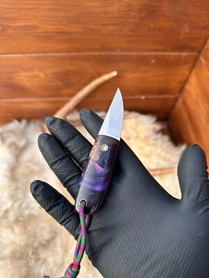 Puukko Knife, Mini Puukko,Handmade Puukko Knife with Leather Sheath,Survival,EDC - Image 1 of 4