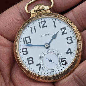 1925 Elgin, B.W. Reloj Bolsillo Raymond, Grado 478, 21 Joyas, 16s Para Reparación - Imagen 1 de 9