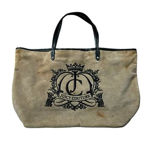 Bolso de Mano Juicy Couture Terciopelo Marrón Tostado Logo Para Limpieza/Reparación Estado - Imagen 1 de 4