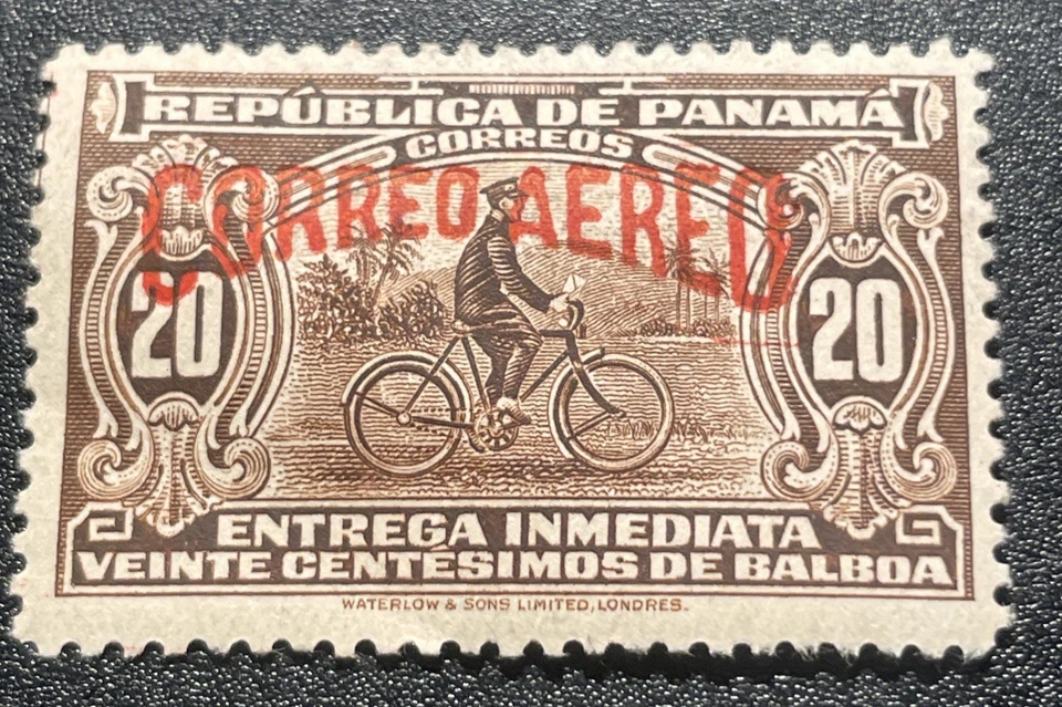 Sello de correo aéreo de Panamá, 1934 Scott # C-17 M LHG OG Foto 1 de 4