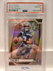 * GENO SMITH * PSA 10 * PLATA PRIZM * PANINI * 2024 * - Imagen 1 de 2