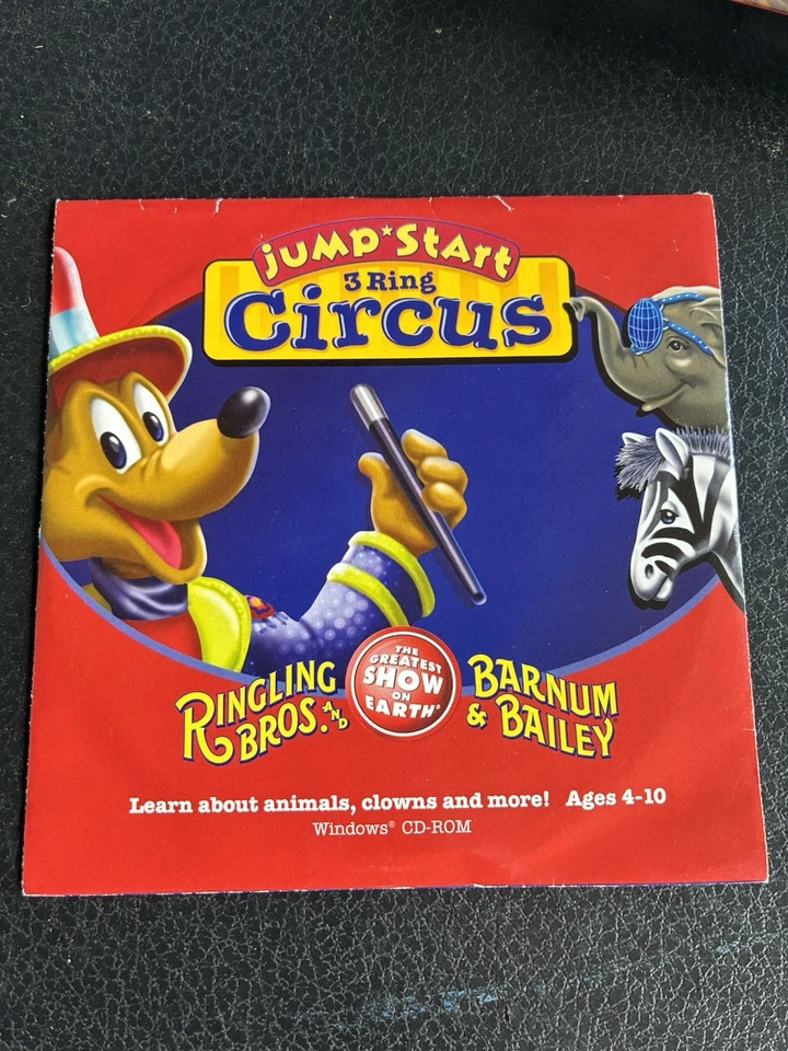 JumpStart 3 Ring Circus PC CD kids learn animals clowns! Ringling Bros. & Barnum - Image 1 of 1