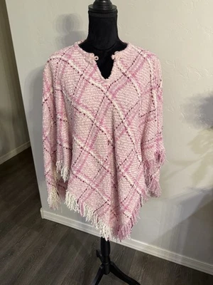 Boyne Valley Weavers wool blend shawl cape poncho Made in Ireland Boho cottage - Image 1 of 4