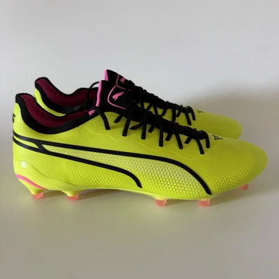 Puma Mens 9.5 KING ULTIMATE FG/AG Phenomenal Pack Lime Soccer Cleats 107563-06 - Image 1 of 4