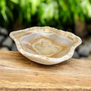One of Kind Irregular Raw Edge Free Form Onyx Bowl - Picture 1 of 9