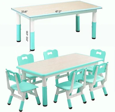 Conjunto de mesa e cadeiras infantis mesa multiatividade para salas de aula creches - Imagem 1 de 4