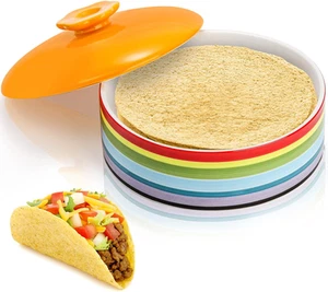 Keramik Tortilla Wärmer, 8,5 Zoll Bunt Tortilla Servierbehälter Behälter mit - Bild 1 von 12