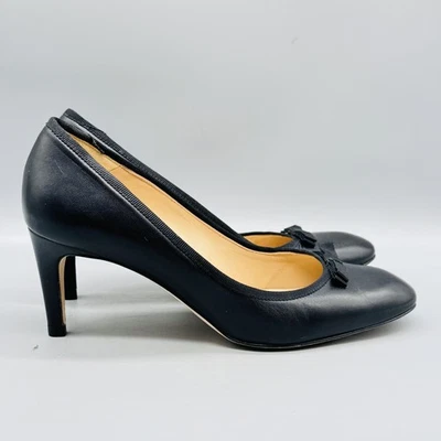 Zapatos LK Bennett para mujer 8,5 de cuero negro con moño de tacón medio sin cordones para vestir oficina Foto 1 de 4