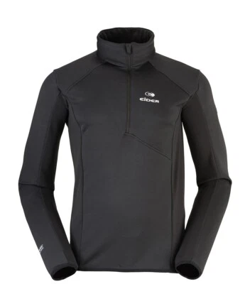 150 美元 Eider Wonder 1/2 拉链上衣 S 码 Polartec 全新带标签男式弹力灰色底层 — 第 1/4 张图片