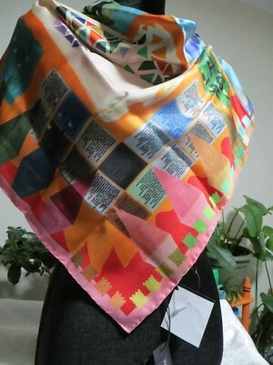 NUEVO CON ETIQUETAS BUFANDA CHRISTIAN LACROIX 100% SEDA 90x90cm HECHA EN ITALIA  Foto 1 de 3