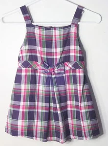 GYMBOREE Size 12 Months Multi-Color Plaids Sleeveless Dress - Foto 1 di 2