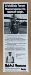 1981 Bristol Body Armour Armor Jacket Vest vintage print Ad - Picture 1 of 1