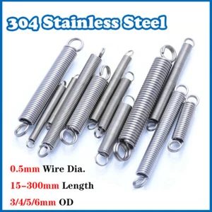 Expansion Tension Extension Spring 0.5mm Wire Dia 3/4/5/6mm OD Stainless Steel - Picture 1 of 12