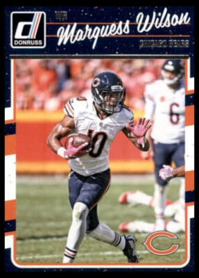 2016 Donruss #53 Marquess Wilson Chicago Bears Football Card - Image 1 of 2