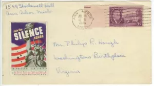 WWII 1945 An Arbor Michigan Silence Squad Rumors Are Enemy Weapons poster stamp - Picture 1 of 1