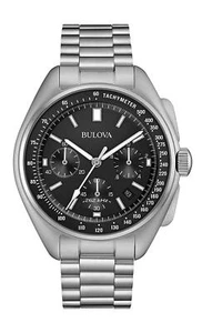 Bulova Men's Archive Lunar Pilot 6-Hand Stainless Steel Sapphire Crystal 96B258 - Picture 1 of 7