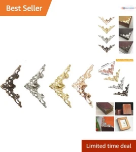120PCS Metal Book Corner Protectors Iron 4 Color Vintage Scrapbooking Decor - Picture 1 of 7