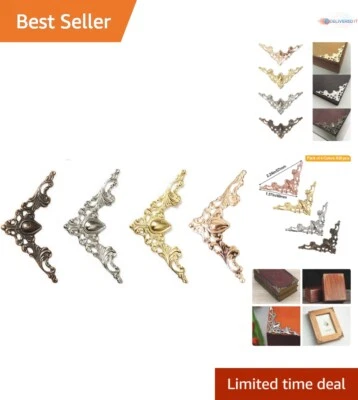 120 PIEZAS Protectores de Esquinas de Libro de Metal Hierro 4 Colores Decoración de Álbumes de Recortes de Colección Foto 1 de 4