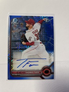 2022 BOWMAN CHROME THOMAS FARR BLUE CHOICE REFRACTOR AUTO AUTOGRAPH /150!
