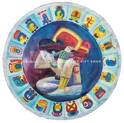 Mayan Calendar Hand-Painted Art Print – A4 Full Colour Wall Decor - Image 1 of 2