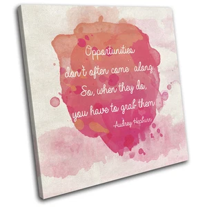 Audrey Hepburn Quote Iconic Celebrities SINGLE CANVAS WALL ART Picture Print - Picture 1 of 1