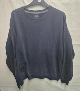 Maglione/pullover vintage Fruit Of The Loom uomo blu scuro/nero, taglia: XL - Foto 1 di 9