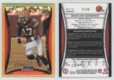 2008 Bowman Chrome Gold Refractor /50 Braylon Edwards #BC174