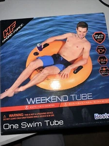 Hydro-Force™ Orange Weekend Tube Schwimmschlauch Best Way 35 x 10,5 Zoll Float Neu - Bild 1 von 2
