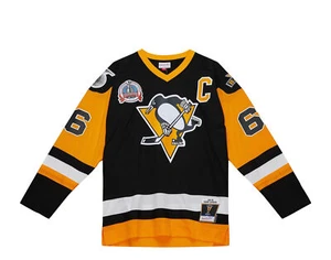 Mitchell & Ness Blue Line Mario Lemieux Trikot Pittsburgh Penguins 1991 schwarz - Bild 1 von 6