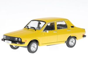 Dacia 1310 = Renault 12 1985 yellow diecast model car in acrylic show case Hache