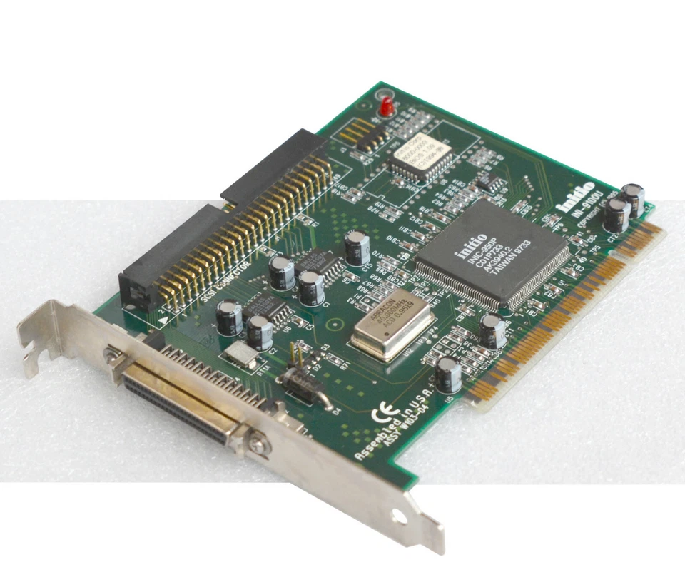Controller SCSI PCI IN-9100U 50-PIN Interno Esterno Per Cavo SCSI F. Dat Jaz Zip - Immagine 1 di 1