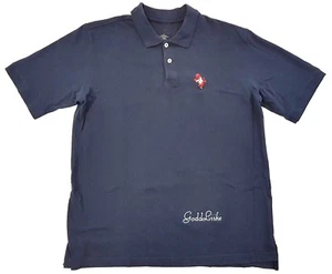Vintage God Like Devil Navy Embroidered Polo Size XL Mens Shirt Sample GoddLiike - Foto 1 di 9
