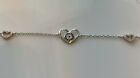 Turkish 925 Sterling Silver Woman Bracelet ,It Has 3 Hearts ,Valentine?S Gift