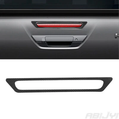 For Toyota Hilux Carbon Fiber Interior Rear Tailgate Brake Light Cover Trim — 第 1/4 张图片