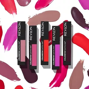 Compre 2 y obtenga 1 lápiz labial líquido tinta satinada Revlon ColorStay gratis (0,17 oz) *¡TÚ ELIGE!* - Imagen 1 de 39