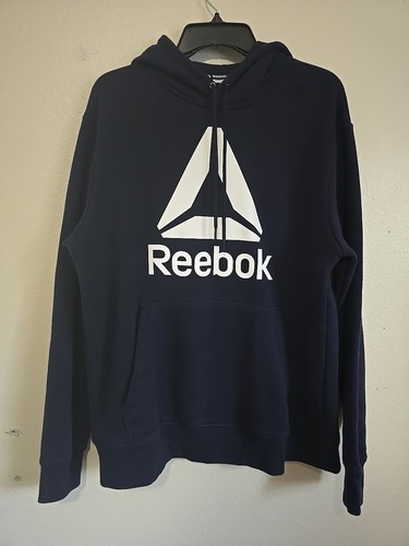 VETEMENTS Felpa con cappuccio uomo Reebok taglia L logo Delta colore blu navy