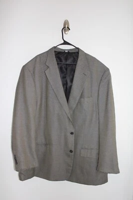 ABRIGO DEPORTIVO ELÁSTICO PLATEADO CM TEJIDO AZUL MARINO Y AMARILLO talla 60R traje chaqueta 60 REGULAR Foto 1 de 4