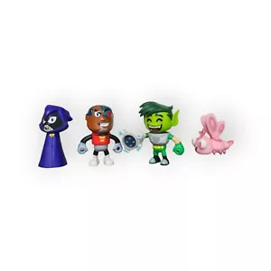 Teen Titans Go Beast Boy Cyborg Raven Silkie Mini Figures - Picture 1 of 9