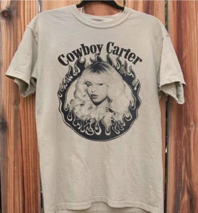 Beyonce cowboy carter tour 2025 short sleeve sand color shirt KV33906 - Picture 1 of 2