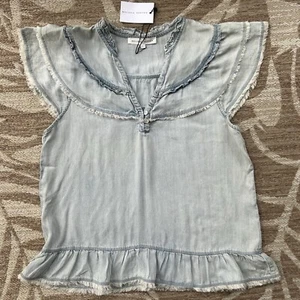NWT Melissa Nepton Gabriella Blouse Women's Size Small 100% Tencel Top Shirt NEW - Picture 1 of 9
