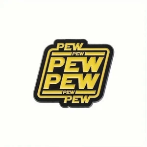 Space Fandom Pin - Pew Pew! Inspired By Star Wars Trek Rebel Empire Classic Logo - Picture 1 of 4