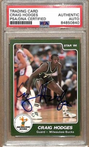 1985-86 Star Company #125 Craig Hodges Bucks tarjeta firmada/automática PSA/ADN 178994 - Imagen 1 de 2