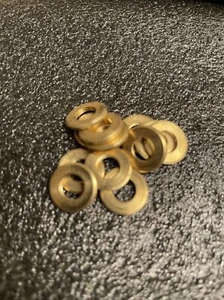 UNFINISHED BRASS ROUND NUT ~ 3/4" Dia ~ For 1/8 IPS Lamp Pipe ~ { LOT of 12 } - Picture 1 of 5